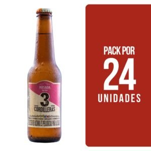 Cerveza Artesanal 3 Cordilleras Rosada Botella 300ml X 24 Unidades