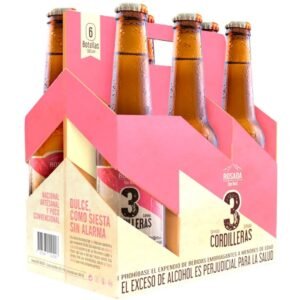 Cerveza Artesanal 3 Cordilleras Rosada Botella 300ml X 6 Unidades