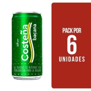 Cerveza Costeña Lata 269ml X 6 Unidades
