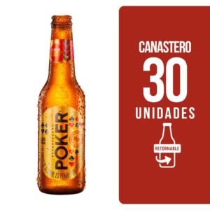 Cerveza Poker Tradicional Botella Retornable 330ml X 30 Unidades